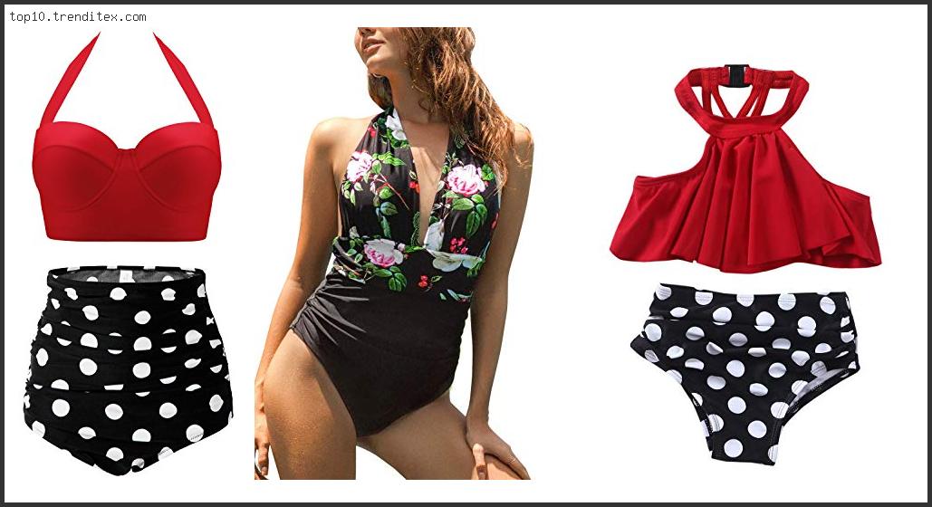 Best Red And Black Polka Dot Swimsuit