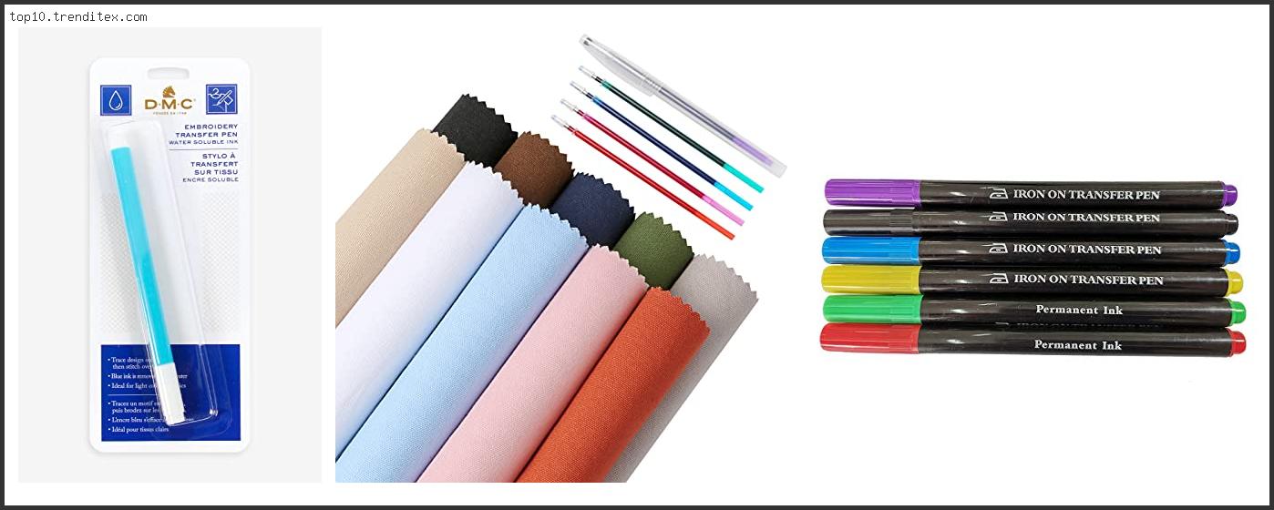 Best Fabric Pens For Embroidery