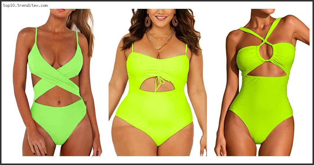 Best Neon Lime Green One Piece Swimsuit