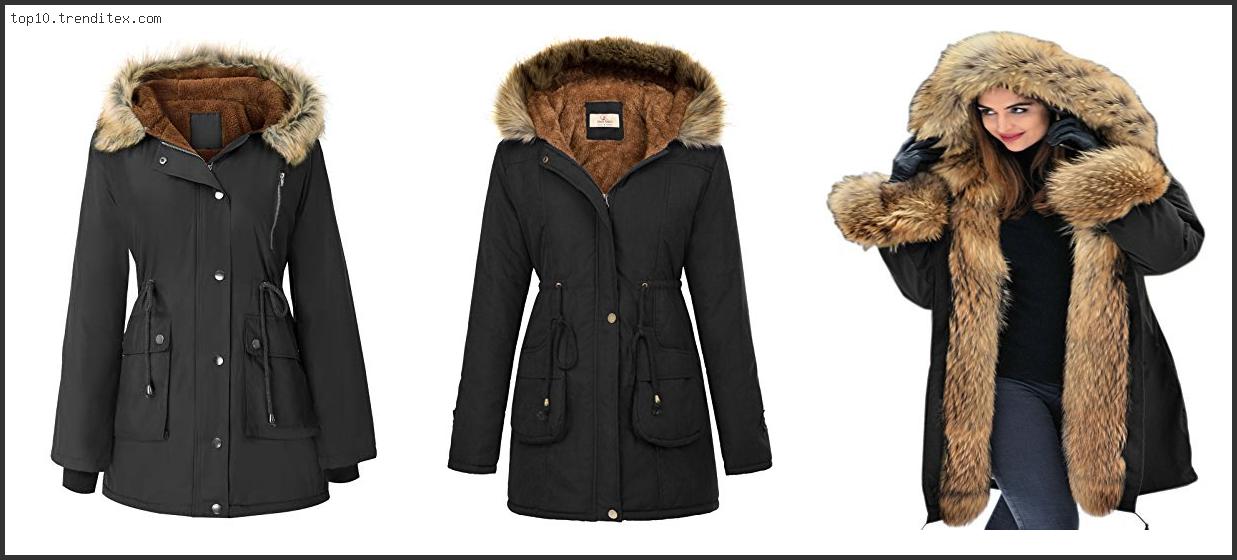 Best Womens Warm Hooded Faux Fur Winter Jacket Coat