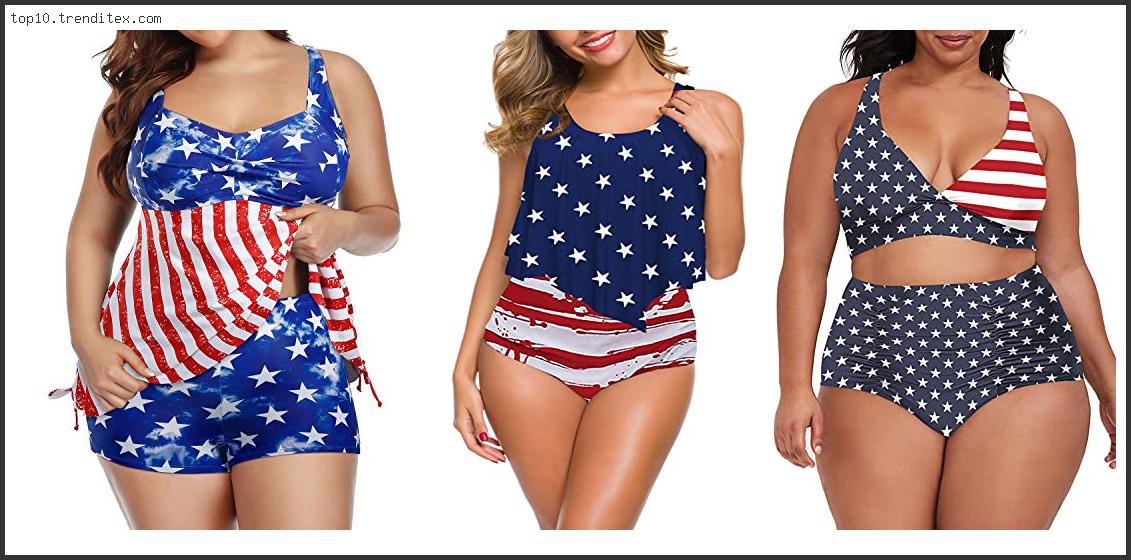 Best Plus Size American Flag Swim